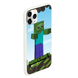 Чехол iPhone 11 Pro матовый Minecraft, цвет: 3D-белый — фото 2