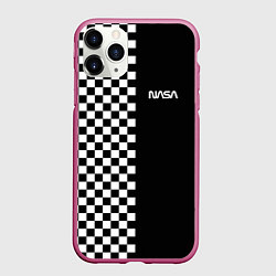 Чехол iPhone 11 Pro матовый NASA, цвет: 3D-малиновый