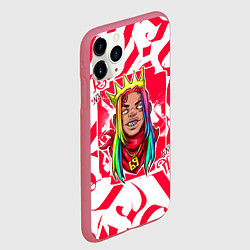 Чехол iPhone 11 Pro матовый 6ix9ine Tekashi, цвет: 3D-малиновый — фото 2