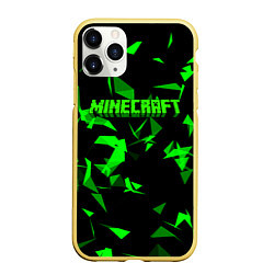 Чехол iPhone 11 Pro матовый Minecraft, цвет: 3D-желтый