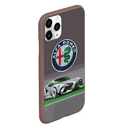 Чехол iPhone 11 Pro матовый Alfa Romeo motorsport, цвет: 3D-коричневый — фото 2