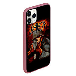 Чехол iPhone 11 Pro матовый Slayer, цвет: 3D-малиновый — фото 2