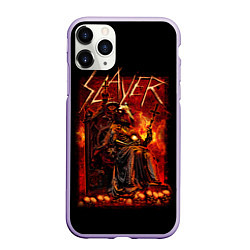 Чехол iPhone 11 Pro матовый Slayer, цвет: 3D-светло-сиреневый