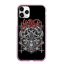 Чехол iPhone 11 Pro матовый Slayer, цвет: 3D-розовый