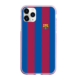 Чехол iPhone 11 Pro матовый FC Barcelona 2021, цвет: 3D-розовый