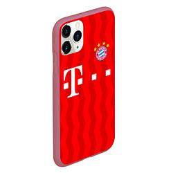 Чехол iPhone 11 Pro матовый FC Bayern Munchen, цвет: 3D-малиновый — фото 2