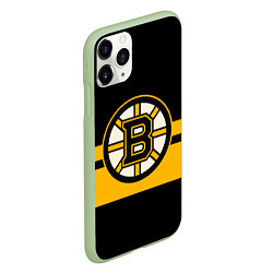 Чехол iPhone 11 Pro матовый BOSTON BRUINS NHL, цвет: 3D-салатовый — фото 2