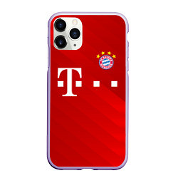 Чехол iPhone 11 Pro матовый FC Bayern Munchen, цвет: 3D-светло-сиреневый