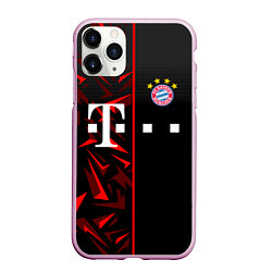 Чехол iPhone 11 Pro матовый FC Bayern Munchen Форма, цвет: 3D-розовый