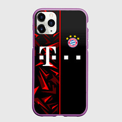 Чехол iPhone 11 Pro матовый FC Bayern Munchen Форма, цвет: 3D-фиолетовый