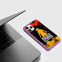 Чехол iPhone 11 Pro матовый PUBG ПАБГ, цвет: 3D-фиолетовый — фото 2