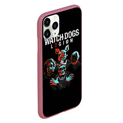 Чехол iPhone 11 Pro матовый Watch Dogs Legion, цвет: 3D-малиновый — фото 2