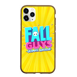 Чехол iPhone 11 Pro матовый Fall Guys, цвет: 3D-коричневый