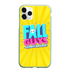Чехол iPhone 11 Pro матовый Fall Guys, цвет: 3D-салатовый