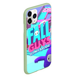 Чехол iPhone 11 Pro матовый Fall Guys, цвет: 3D-салатовый — фото 2