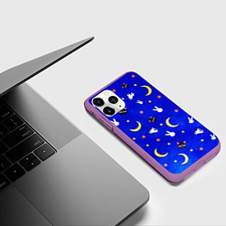 Чехол iPhone 11 Pro матовый Sailor Moon, цвет: 3D-фиолетовый — фото 2