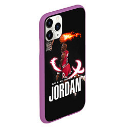 Чехол iPhone 11 Pro матовый MICHAEL JORDAN, цвет: 3D-фиолетовый — фото 2