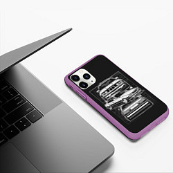 Чехол iPhone 11 Pro матовый BMW, цвет: 3D-фиолетовый — фото 2