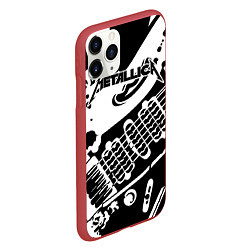 Чехол iPhone 11 Pro матовый Metallica, цвет: 3D-красный — фото 2