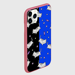 Чехол iPhone 11 Pro матовый КИСЫ, цвет: 3D-малиновый — фото 2