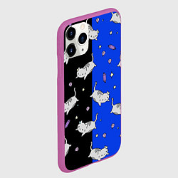 Чехол iPhone 11 Pro матовый КИСЫ, цвет: 3D-фиолетовый — фото 2