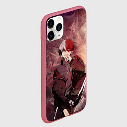 Чехол iPhone 11 Pro матовый Шото Тодороки, цвет: 3D-малиновый — фото 2