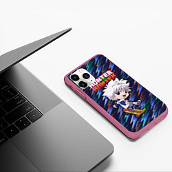 Чехол iPhone 11 Pro матовый Киллуа Hunter x Hunter, цвет: 3D-малиновый — фото 2