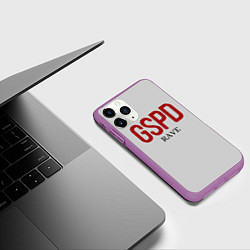 Чехол iPhone 11 Pro матовый GSPD rave, цвет: 3D-фиолетовый — фото 2