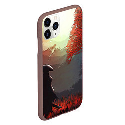 Чехол iPhone 11 Pro матовый Самурай, цвет: 3D-коричневый — фото 2