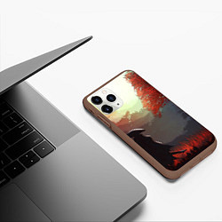 Чехол iPhone 11 Pro матовый Самурай, цвет: 3D-коричневый — фото 2