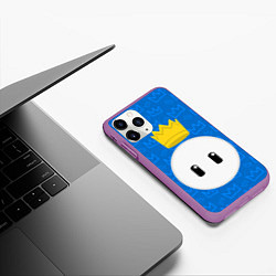 Чехол iPhone 11 Pro матовый Fall guys, цвет: 3D-фиолетовый — фото 2