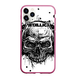 Чехол iPhone 11 Pro матовый Metallica, цвет: 3D-малиновый