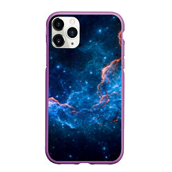 Чехол iPhone 11 Pro матовый Туманность, цвет: 3D-фиолетовый