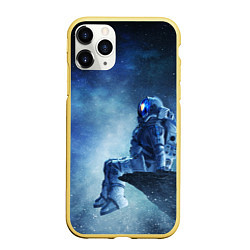 Чехол iPhone 11 Pro матовый АСТРОНАВТ-КОСМОНАВТ D, цвет: 3D-желтый