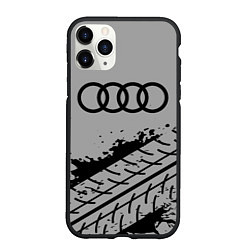 Чехол iPhone 11 Pro матовый AUDI АУДИ, цвет: 3D-черный