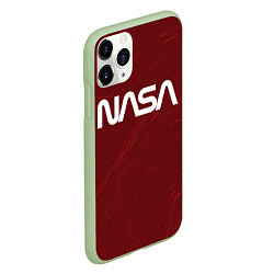 Чехол iPhone 11 Pro матовый NASA НАСА, цвет: 3D-салатовый — фото 2