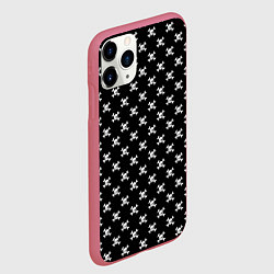 Чехол iPhone 11 Pro матовый Черепа, цвет: 3D-малиновый — фото 2