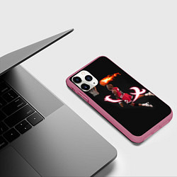 Чехол iPhone 11 Pro матовый MICHAEL JORDAN, цвет: 3D-малиновый — фото 2