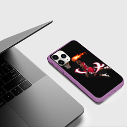 Чехол iPhone 11 Pro матовый MICHAEL JORDAN, цвет: 3D-фиолетовый — фото 2