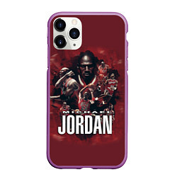 Чехол iPhone 11 Pro матовый MICHAEL JORDAN, цвет: 3D-фиолетовый