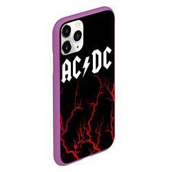 Чехол iPhone 11 Pro матовый AC DС, цвет: 3D-фиолетовый — фото 2