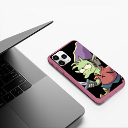 Чехол iPhone 11 Pro матовый ЭЛФО, цвет: 3D-малиновый — фото 2