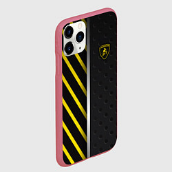 Чехол iPhone 11 Pro матовый Lamborghini, цвет: 3D-малиновый — фото 2