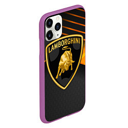 Чехол iPhone 11 Pro матовый Lamborghini, цвет: 3D-фиолетовый — фото 2