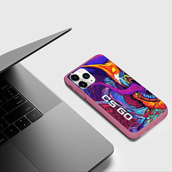 Чехол iPhone 11 Pro матовый CS GO, цвет: 3D-малиновый — фото 2