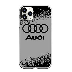 Чехол iPhone 11 Pro матовый AUDI АУДИ, цвет: 3D-белый