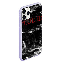 Чехол iPhone 11 Pro матовый YOU DIED, цвет: 3D-светло-сиреневый — фото 2