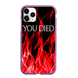 Чехол iPhone 11 Pro матовый YOU DIED, цвет: 3D-фиолетовый