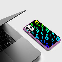 Чехол iPhone 11 Pro матовый JoJo Bizarre Adventure, цвет: 3D-фиолетовый — фото 2