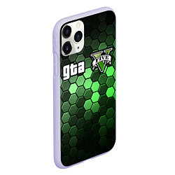 Чехол iPhone 11 Pro матовый GTA 5 ГТА 5, цвет: 3D-светло-сиреневый — фото 2